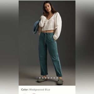 Anthropologie Pilcro low-rise Chino  Pants Wedgewood Blue cropped sz.Small